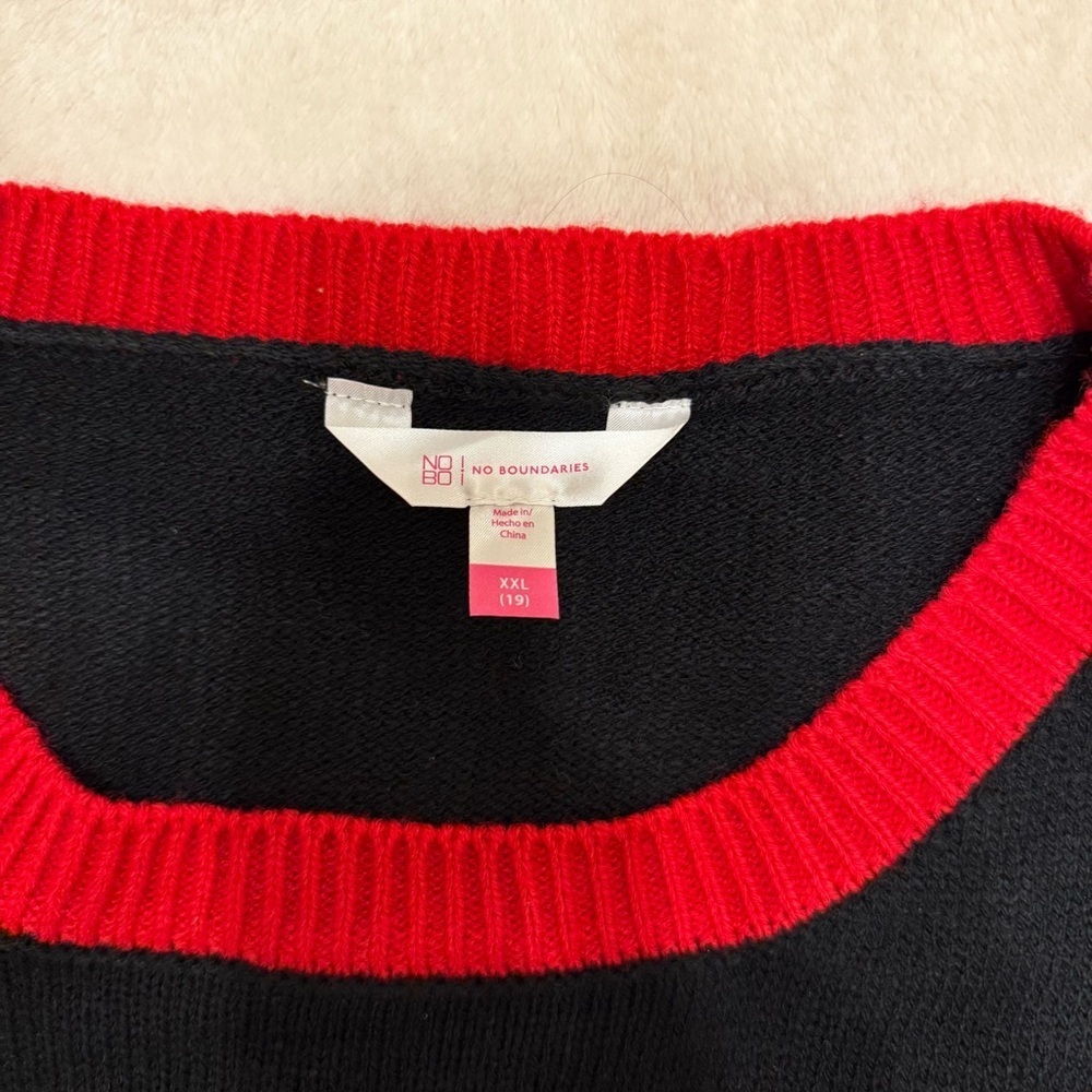 Festive Black and Red Holiday Sweater Christmas Sweater - Picture 5 of 6